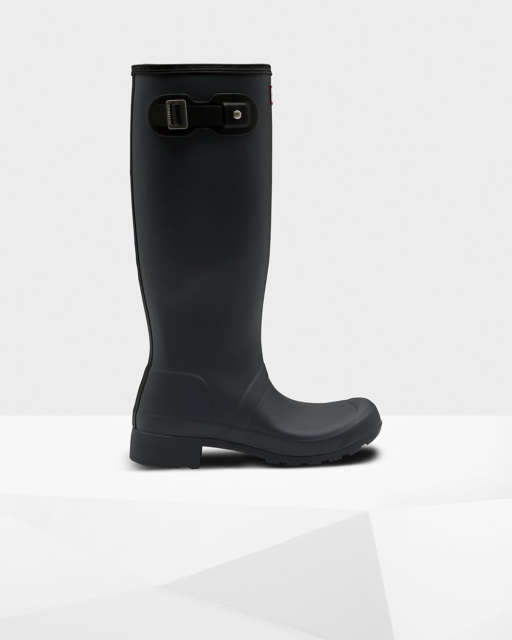 Womens Hunter Original Tour Foldable - Tall Rain Boots Black - 7103-IHELK